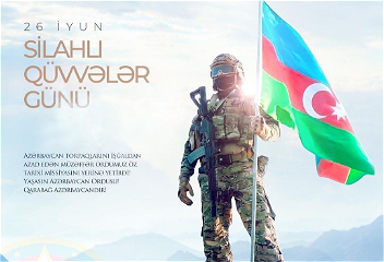 Президент Ильхам Алиевв своем Twitter-аккаунтеподелился публикациейпо случаю Дня Вооруженных сил