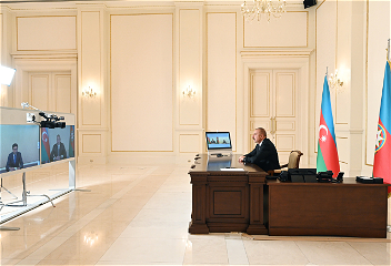 Президент Ильхам Алиев принял в видеоформате Фарида Гайыбова в связи с назначениемего министром молодежи и спорта