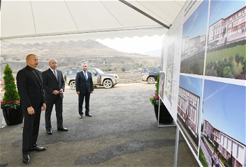 Президент Ильхам Алиев заложил в Джебраиле фундамент полной средней школыимени академика Мехди Мехдизаде