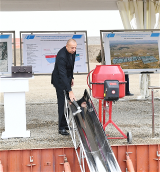 Президент Ильхам Алиев заложил фундамент промышленного парка«Экономическая зона Аразская долина» в Восточно-Зангезурском экономическом районе