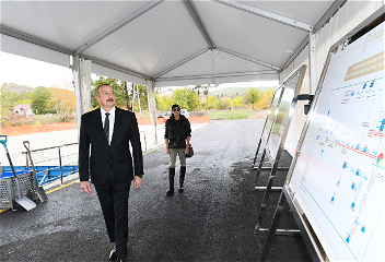 Президент Ильхам Алиев заложил фундамент Цифровой подстанции в Зангиланском районе