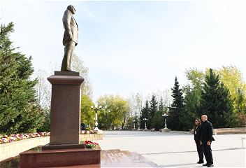 Президент Ильхам Алиеви первая леди Мехрибан Алиевасовершили поездку в Шамахинский район