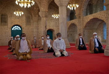 В мечети Юхары Говхарагасовершен благодарственный намаз