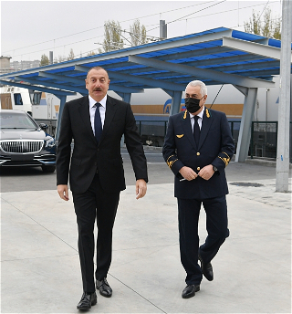 Президент Ильхам Алиев принял участиев открытии нового локомотивного депо Баладжары