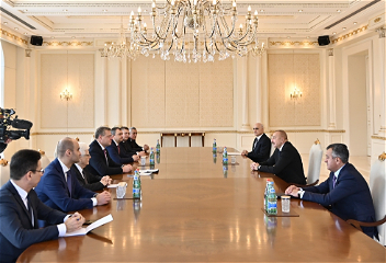 Президент Ильхам Алиев принял делегациюво главе с губернатором Астраханской области России