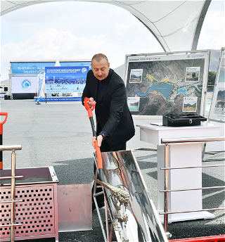 Президент Ильхам Алиев заложил фундаменттуристического комплекса в Суговушане