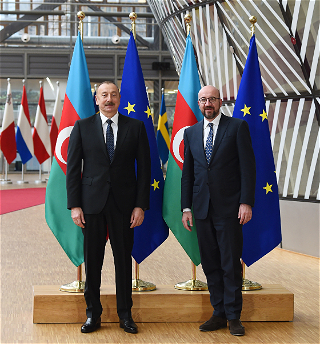 В Брюсселе состоялась встречаПрезидента Ильхама Алиевас президентом Совета Европейского Союза Шарлем Мишелем один на один