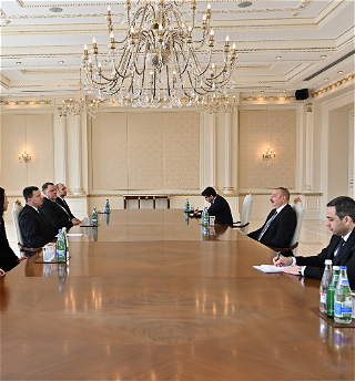 Президент Ильхам Алиев принял делегациюво главе с председателем парламента Эстонии