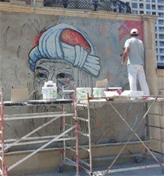 В Баку восстанавливают разрушенную мозаику, посвященную Низами Гянджеви