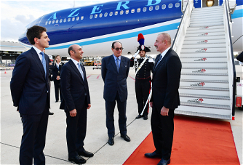 Президент Азербайджана Ильхам Алиевприбыл с рабочимвизитом в Италию