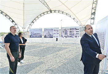 Заложен фундамент жилого квартала, который будет построенв городе Агдам для бывших вынужденных переселенцев