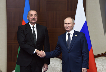 В Астане состоялась встреча Президента Азербайджана Ильхама Алиеваи Президента России Владимира Путина