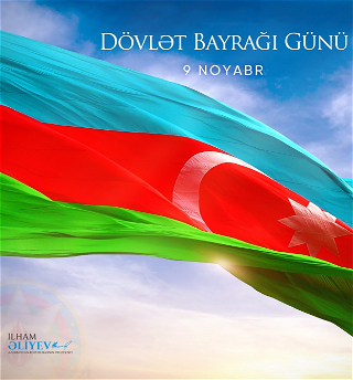 Президент Ильхам Алиев поделился публикацией по случаю Дня Государственного флага