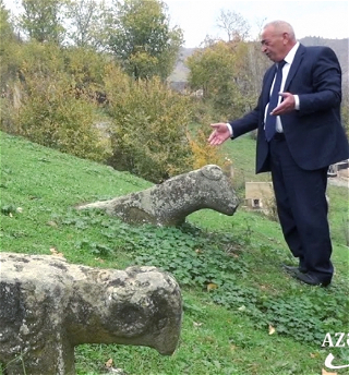 Репортаж с места, где впервые в Азербайджане были обнаружены каменные фигуры тельца