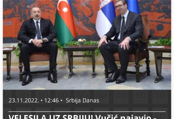Ведущие СМИ Сербии широко осветили визит Президента Ильхама Алиева в эту страну
