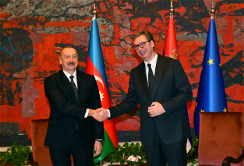 В Белграде состоялась встреча один на одинПрезидента Азербайджана Ильхама Алиева с Президентом Сербии Александром Вучичем