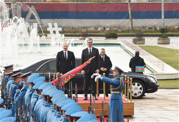 В Белграде состоялась церемония официальной встречи Президента Азербайджана Ильхама Алиева