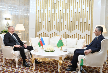 Состоялась встреча Президента Азербайджана Ильхама Алиева с председателем Халк Маслахаты парламента Туркменистана