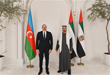 Состоялась встреча Президента Ильхама Алиева с Президентом ОАЭ шейхом Мухаммедомбен Заидом Аль Нахайяном