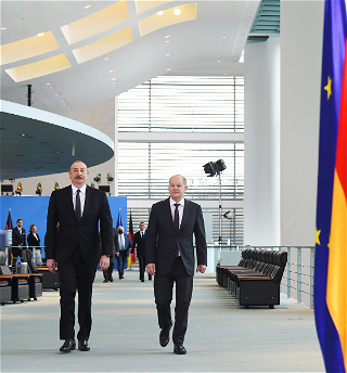 Президент Азербайджана и Канцлер Германии провели совместную пресс-конференцию