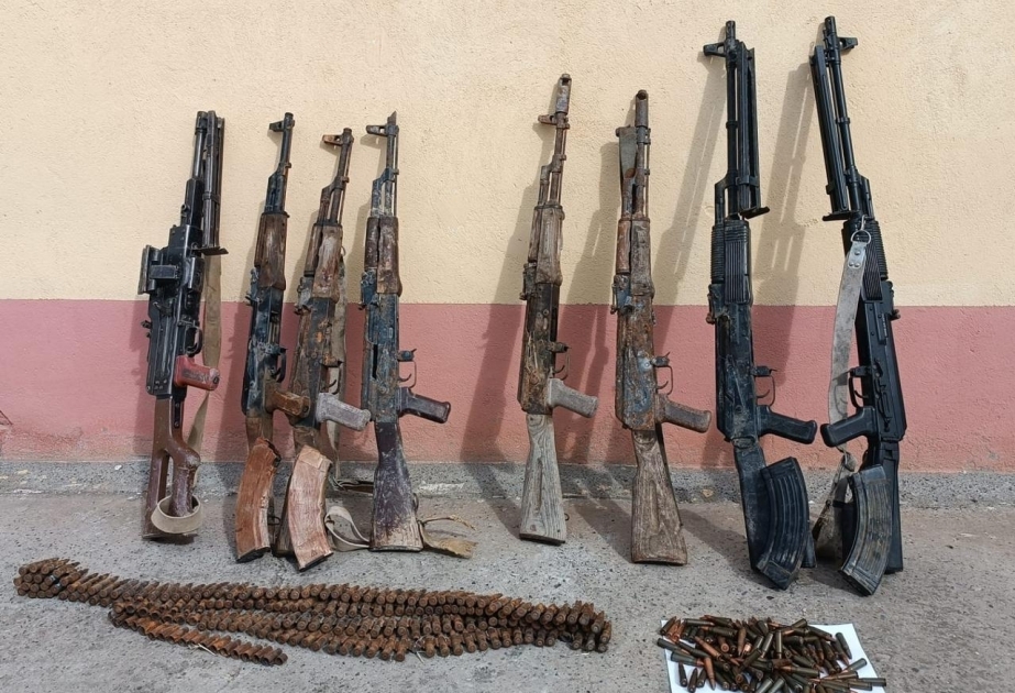 На территории села Нюзгар Джебраильского района обнаружены оружие и боеприпасы