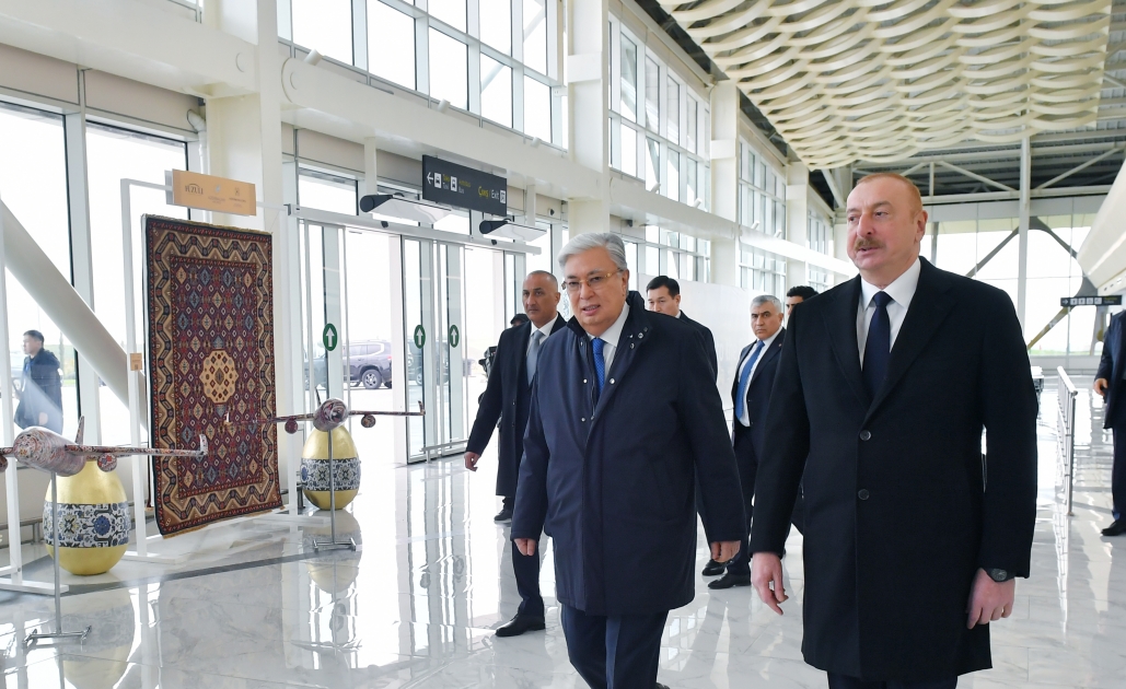 Находящийся с государственным визитом в Азербайджане Президент Казахстана Касым-Жомарт Токаев прибыл в Физулинский район