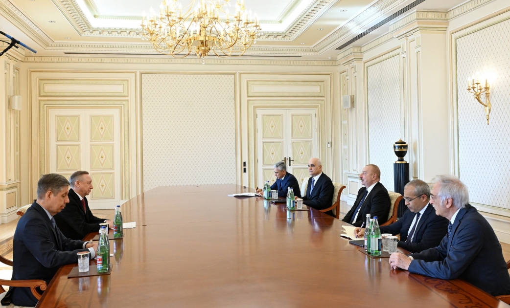 Президент Ильхам Алиев принял губернатора города Санкт-Петербург России  
