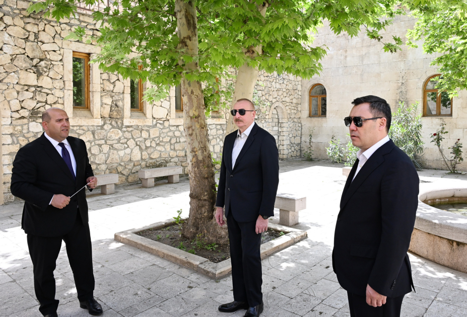 Президенты Ильхам Алиев и Садыр Жапаров побывали в крепости Шахбулаг в Агдаме 