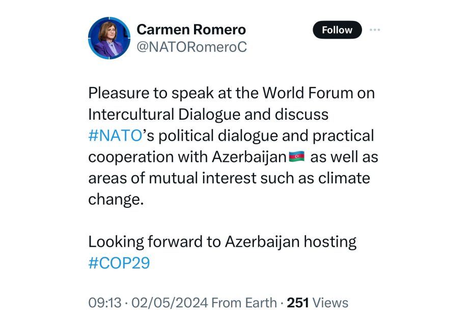 НАТО с позитивным настроем ждет проведения в Азербайджане COP29