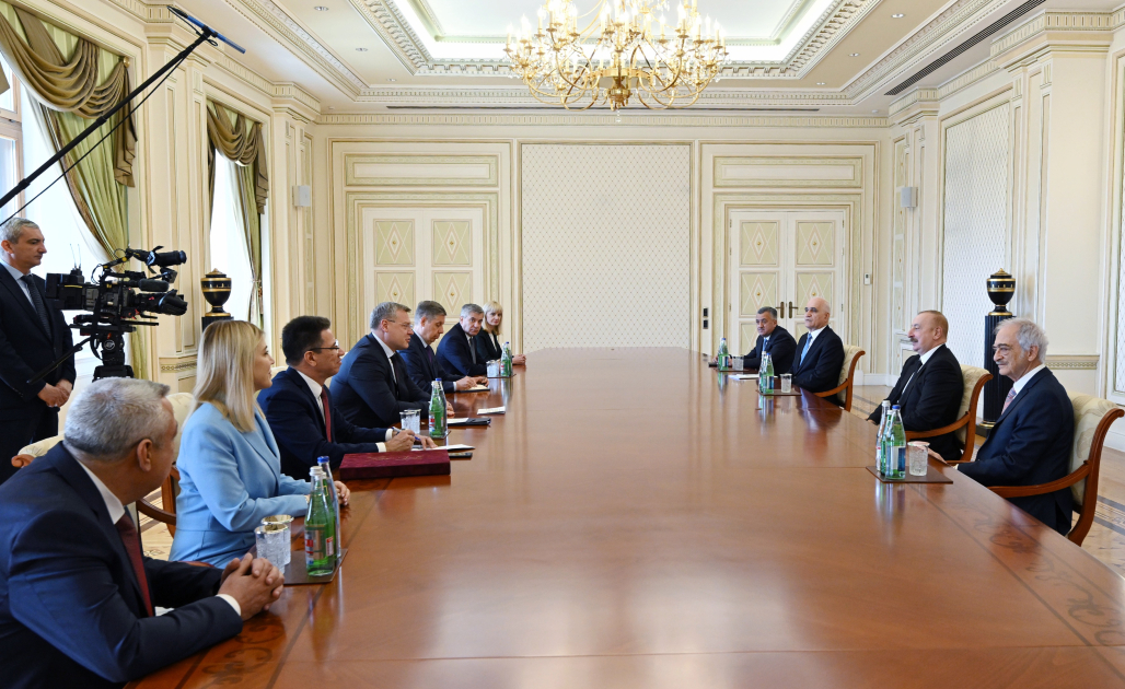 Президент Ильхам Алиев принял губернатора Астраханской области Российской Федерации 