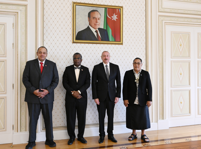 Президент Ильхам Алиев принял генерал-губернатора Тувалу, премьер-министра Тонги и министра иностранных дел Содружества Багамских Островов  