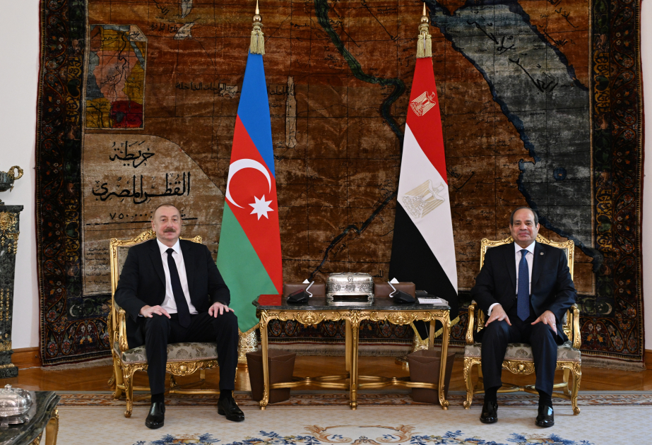 Состоялась встреча Президента Ильхама Алиева и Президента Абдель-Фаттаха ас-Сиси один на один 