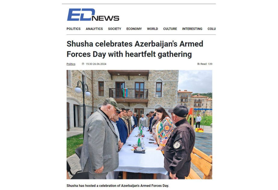 Ednews: В Шуше отметили День Вооруженных сил Азербайджана