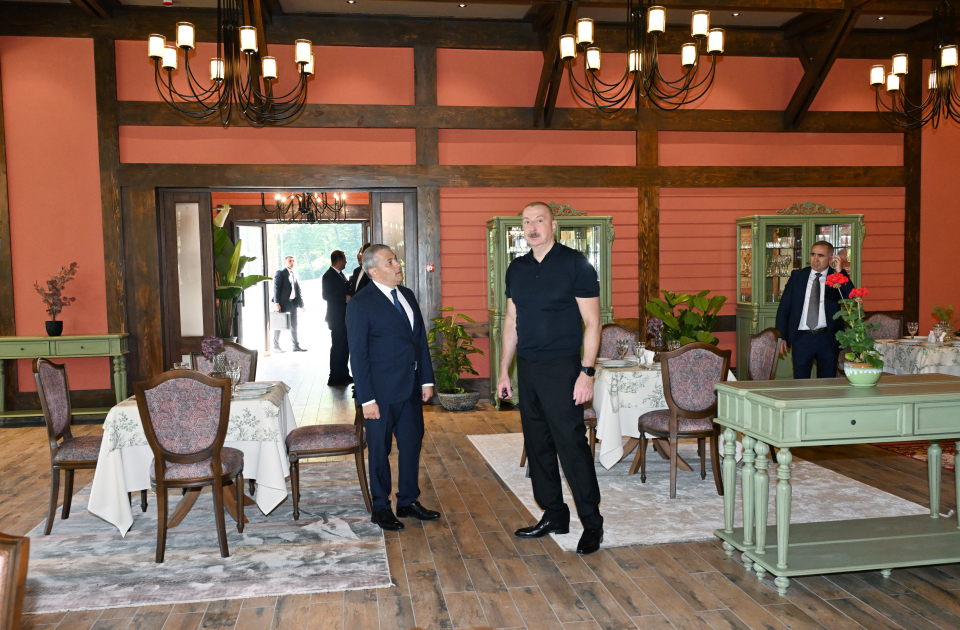 Президент Ильхам Алиев принял участие в открытии рекреационного комплекса «Иса булагы» в Шуше