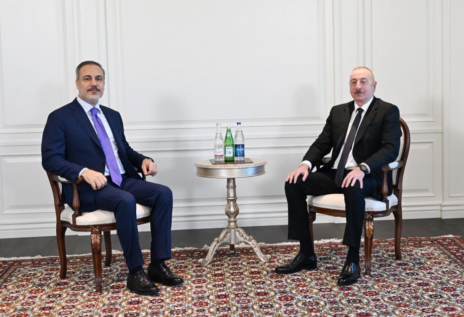 Президент Ильхам Алиев принял министра иностранных дел Турции Хакана Фидана