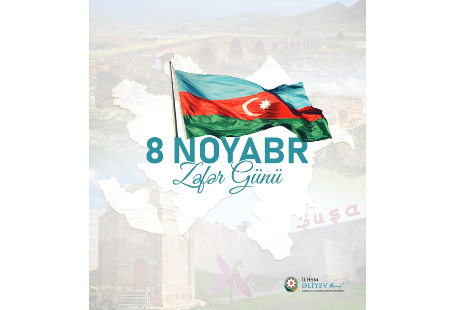 Президент Ильхам Алиев поделился публикацией по случаю 8 Ноября - Дня Победы
