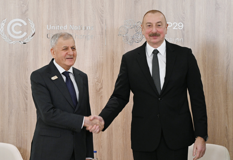 Президент Ильхам Алиев встретился с Президентом Ирака