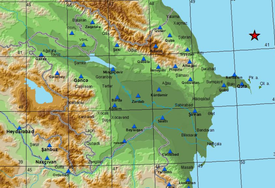 В Каспийском море зарегистрировано землетрясение