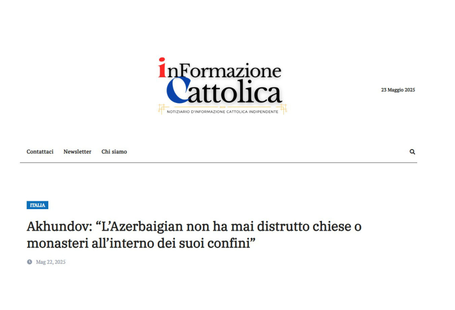 В итальянском издании inFormazione Cattolica опубликована статья, разоблачающая армянские исторические фальсификации