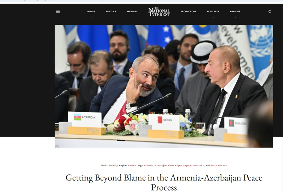 Ответ на предвзятые обвинения в американском издании: процесс мирного урегулирования между Арменией и Азербайджаном отстояли фактами