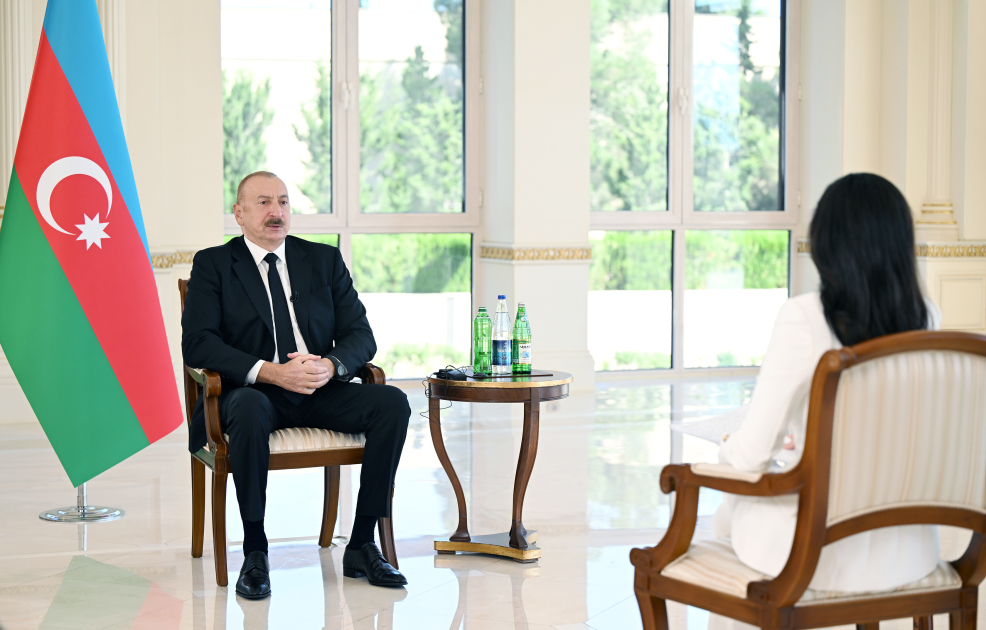 Президент Азербайджана Ильхам Алиев дал интервью телеканалу «Аль-Арабия»