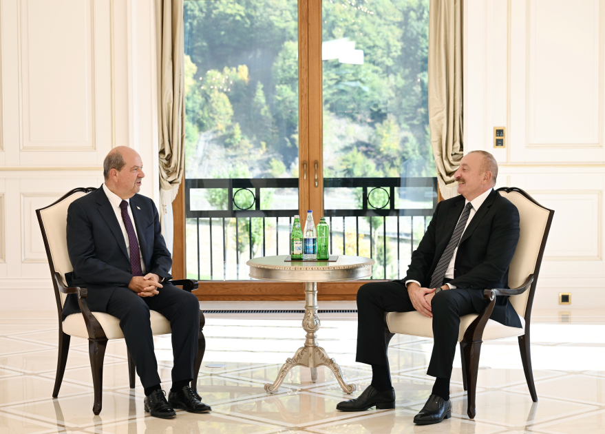 Президент Азербайджана Ильхам Алиев встретился в Габале с Президентом Турецкой Республики Северного Кипра