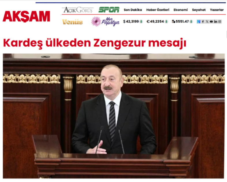 Турецкие СМИ широко освещают участие Президента Ильхама Алиева в заседании глав государств Центральной Азии в Ташкенте