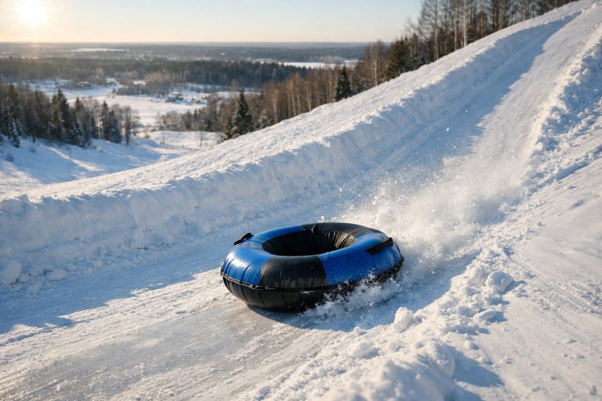 Две россиянки погибли при столкновении тюбинга с машиной