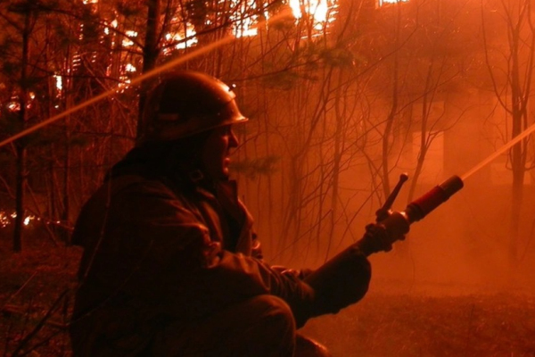 Пожар в центре Баку
