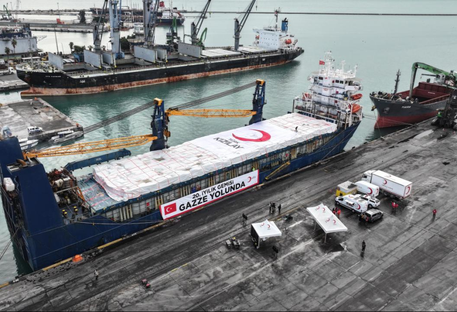 Двадцатое судно с грузом гумпомощи для Палестины отбыло из турецкого порта Мерсин
