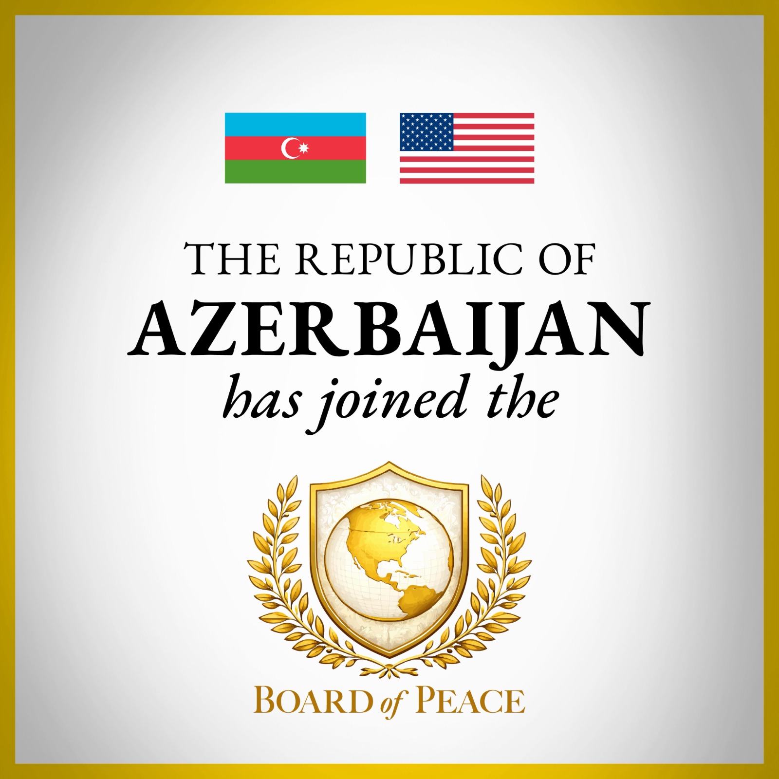 &laquo;Совет мира&raquo; приветствовал Азербайджан в качестве члена‑учредителя