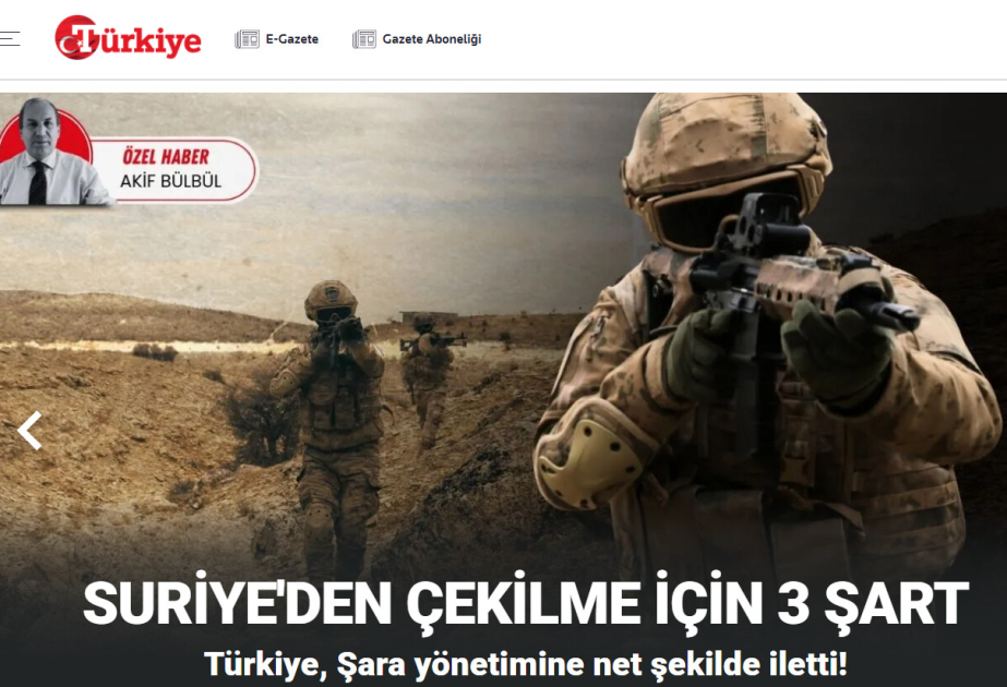 Газета Türkiye: Анкара обозначила Дамаску три условия вывода войск из Сирии