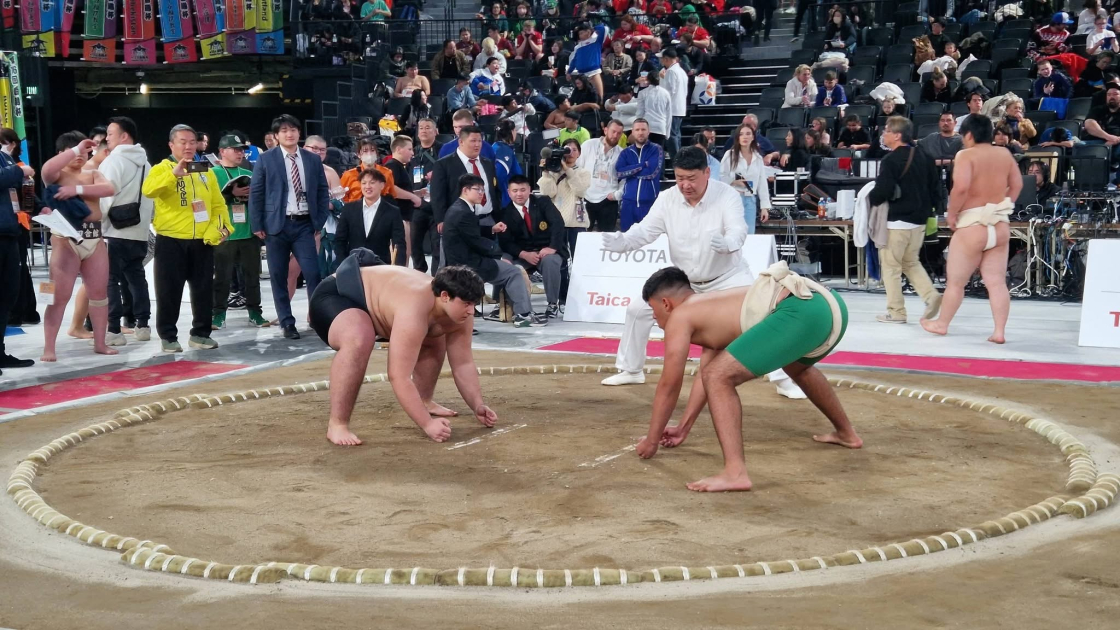 Азербайджанский сумоист впервые выступил в Японии на кубке Хакухо