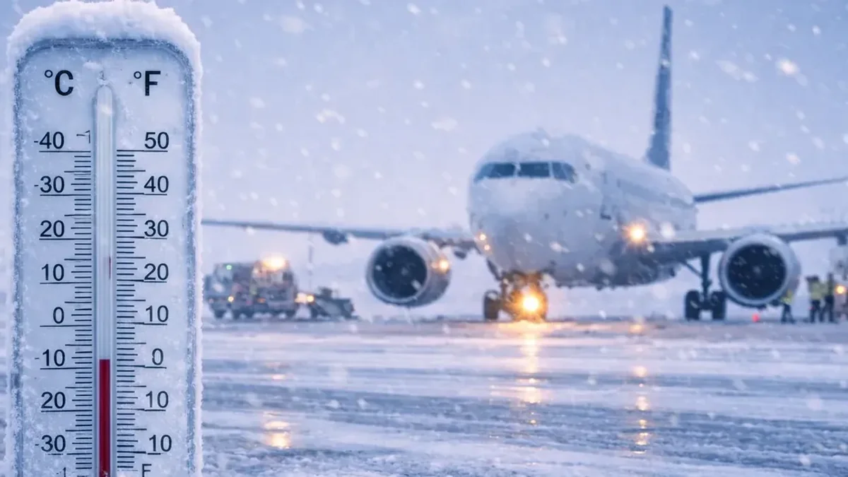 Аэропорт Вены приостановил работу из-за снегопада